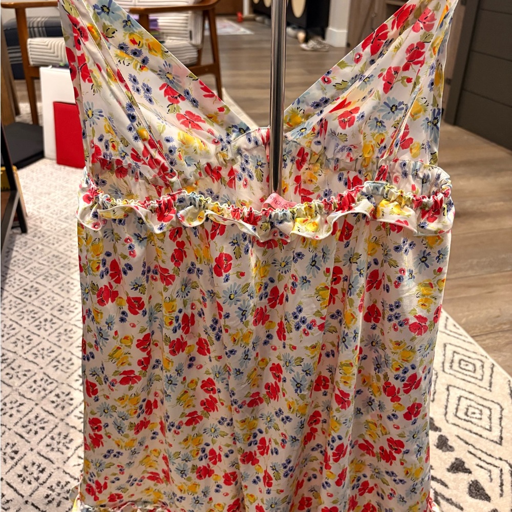 Victoria's Secret Floral Chemise - Red, Yellow, Blue - Picture 3 of 3